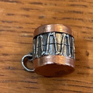 Sterling and Copper Drum charm